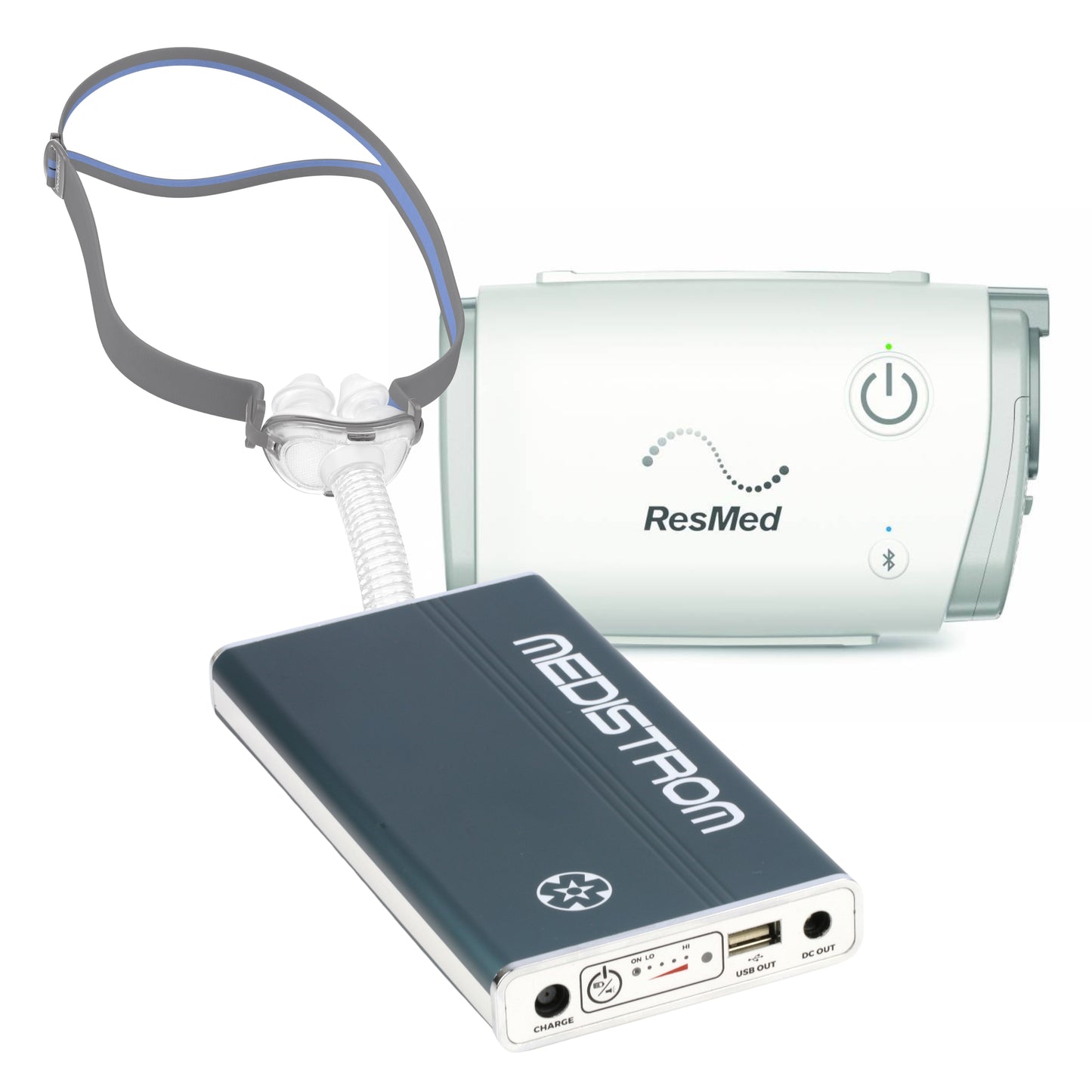 AirMini™ AutoSet™ Travel CPAP + P10 Adaptation Kit + Medistrom Battery